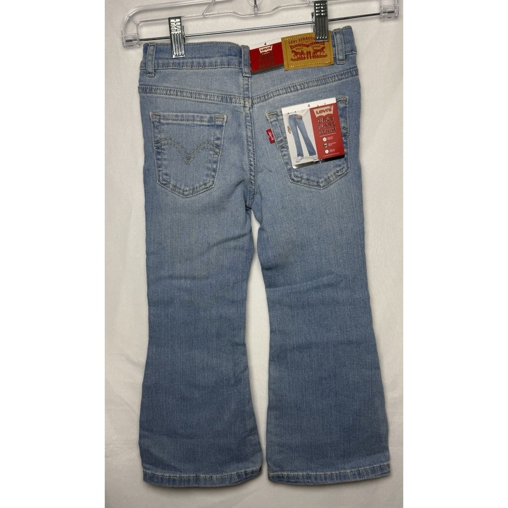 NWT Levi's Girls Flare 726 Denim Light Wash Toddler Girls Size 4 - Picture 2 of 8